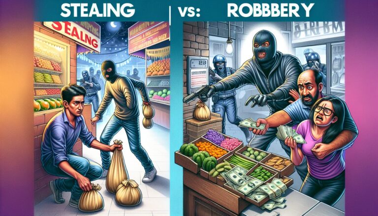 Difference Between Stealing and Robbery